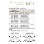 Bloc-Porte Essential à battant en verre Mirr