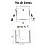 Réhausse Puisard béton 40x40