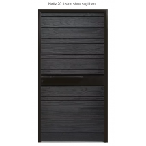 Porte d'entrée Bois Nativ 20 fusion shou sugi ban