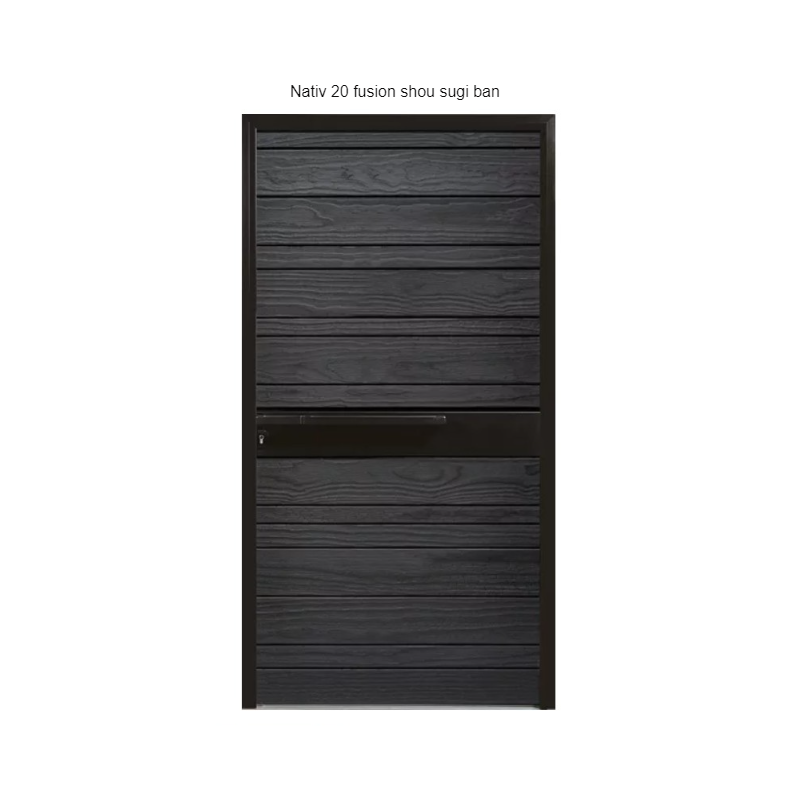 Porte d'entrée Bois Nativ 20 fusion shou sugi ban