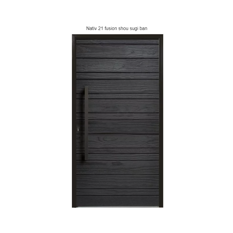 Porte d'entrée Bois Nativ 21 fusion shou sugi ban