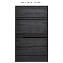 Porte d'entrée Bois Nativ 22 fusion shou sugi ban