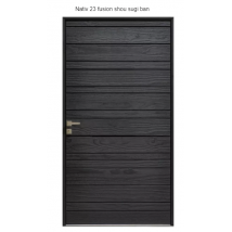 Porte d'entrée Bois Nativ 23 fusion shou sugi ban