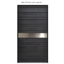 Porte d'entrée Bois Nativ 26 fusion shou sugi ban