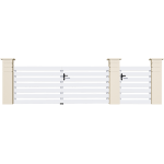 Portail PVC gamme Pavillon - CLAIRE-VOIE HORIZONTAL