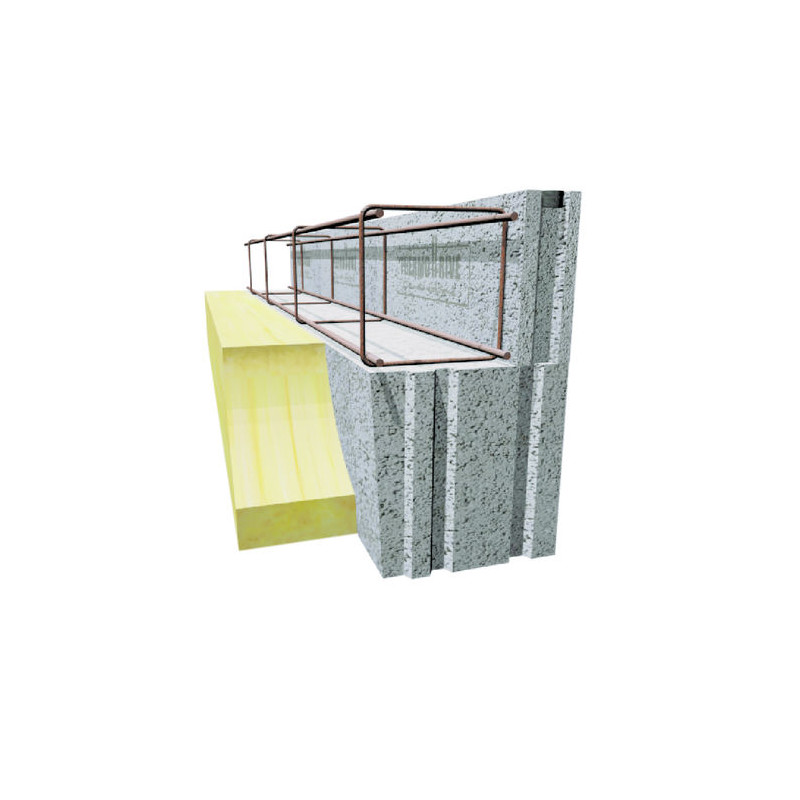 Bloc EASYTHERM TRAPEZE SISMIQUE 20x20x50cm