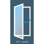 Fenêtre PVC Ouverture à la Française 1 vantail