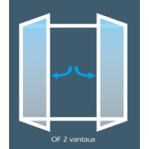 Fenêtre PVC Ouverture à la Française 2 vantaux
