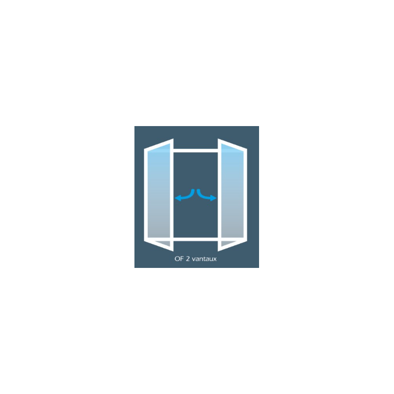 Fenêtre PVC Ouverture à la Française 2 vantaux