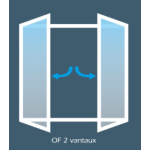 Fenêtre PVC Ouverture à la Française 2 vantaux