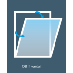 Fenêtre PVC Oscillo-battant 1 vantail