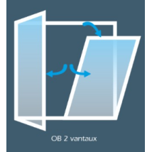 Fenêtre PVC Oscillo-battant 2 vantaux