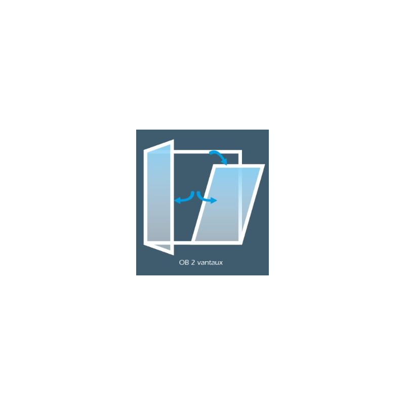 Fenêtre PVC Oscillo-battant 2 vantaux