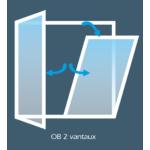 Fenêtre PVC Oscillo-battant 2 vantaux