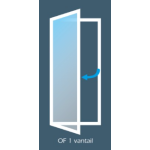 Porte-fenêtre PVC Ouverture à la Française 1 vantail