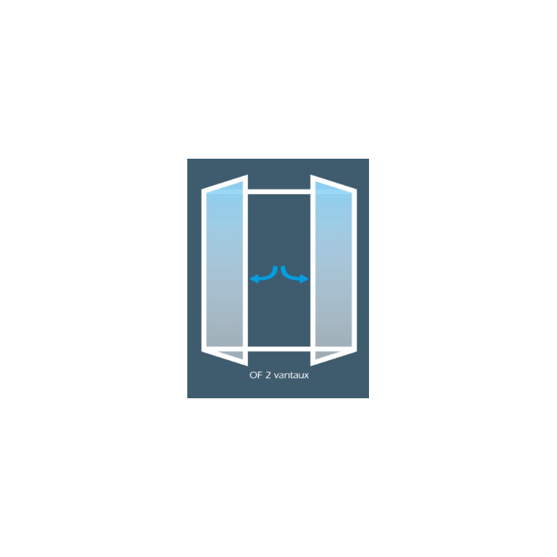 Porte-fenêtre PVC Ouverture à la Française 2 vantaux
