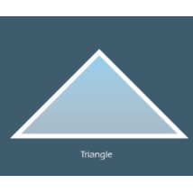 Fenêtre PVC Triangle Equilatéral