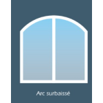 Fenêtre PVC Arc surbaissé