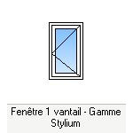 Fenêtre Alu Ouverture à la française 1 vantail
