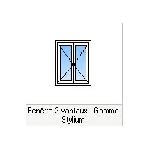 Fenêtre Alu Ouverture à la française 2 vantaux