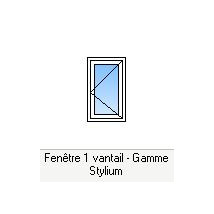 Fenêtre Alu Oscillo-battant 1 vantail