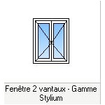 Fenêtre Alu Oscillo-battant 2 vantaux