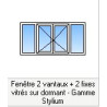 Fenêtre Alu 2 vantaux et 2 fixes vitrés Fenêtre Alu 2 vantaux et 2 fixes vitrés