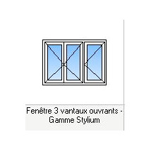 Fenêtre Alu Ouverture à la Française 3 vantaux