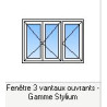 Fenêtre Alu Ouverture à la Française 3 vantaux Fenêtre Alu Ouverture à la Française 3 vantaux