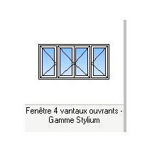 Fenêtre Alu Ouverture à la Française 4 vantaux