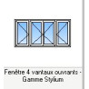 Fenêtre Alu Ouverture à la Française 4 vantaux Fenêtre Alu Ouverture à la Française 4 vantaux