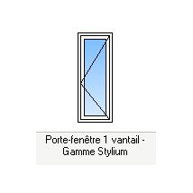 Porte-fenêtre Alu Ouverture à la Française 1 vantail