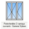 Porte-fenêtre Alu Ouverture à la Française 3 vantaux Porte-fenêtre Alu Ouverture à la Française 3 vantaux