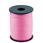 Cordeau tressé polypropylène fluo rose sur flasque - 100ml