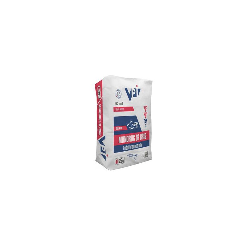 Enduit gris MONOROC GF 25Kg Enduit gris MONOROC GF 25Kg